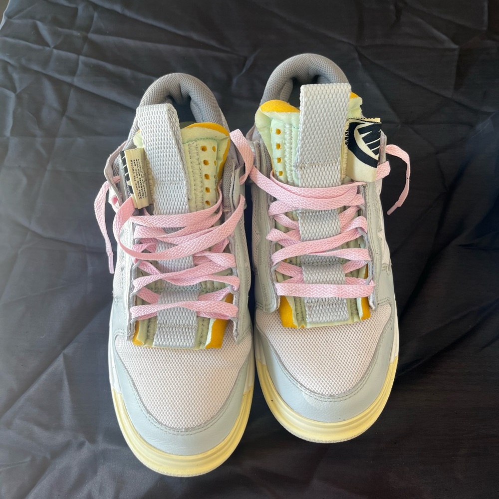 Nike Pink and Yellow Sneakers Modern Casual Design